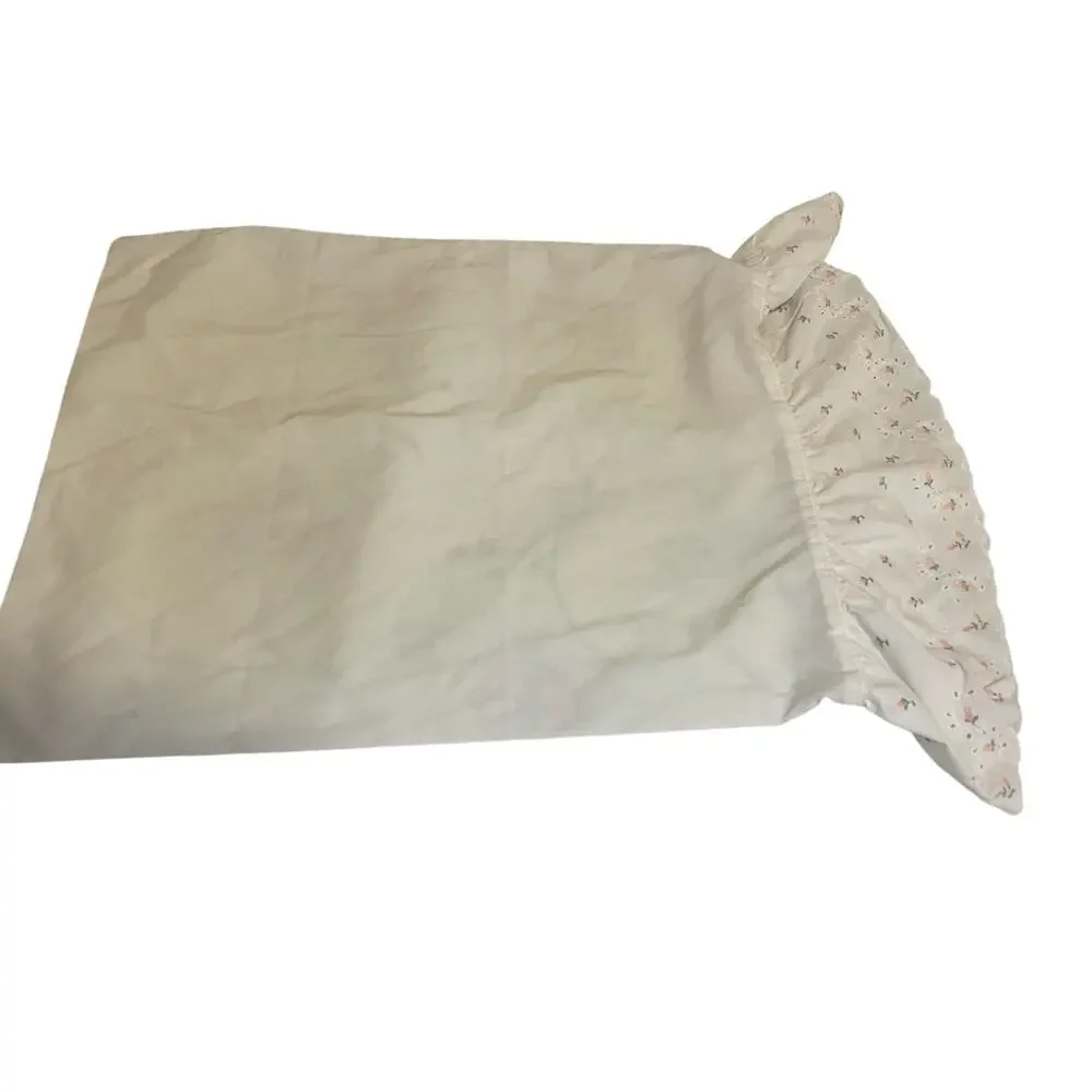 tulip embroidred pillow case